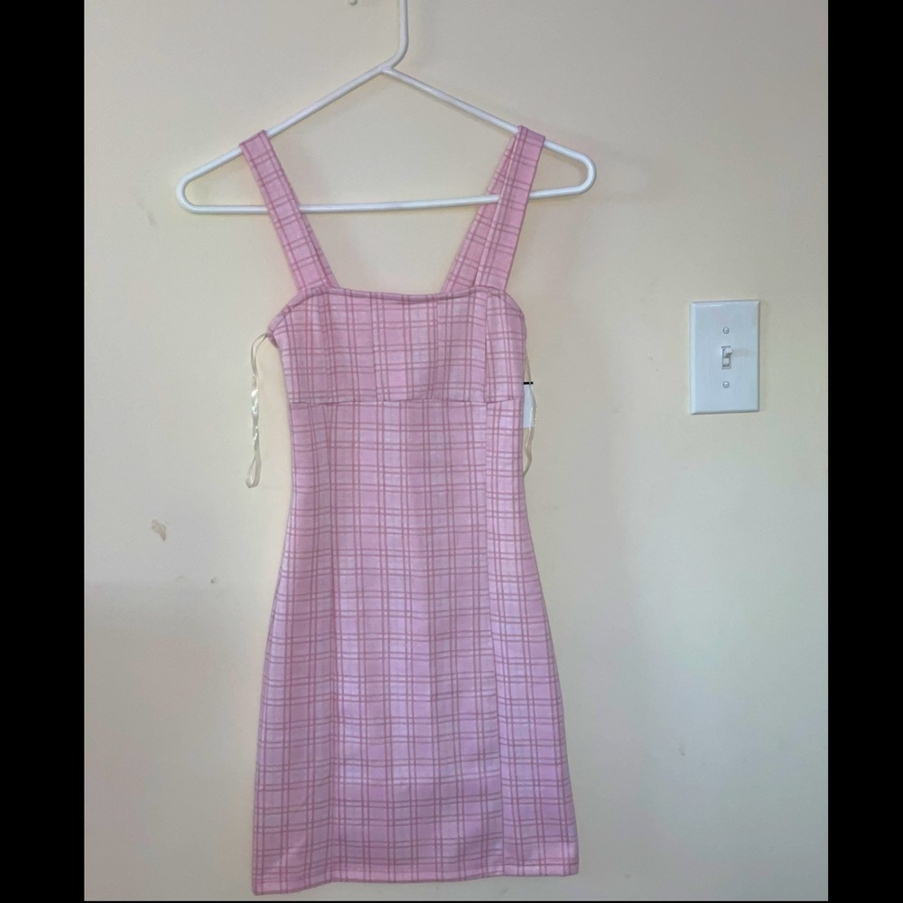 Pink tight dress